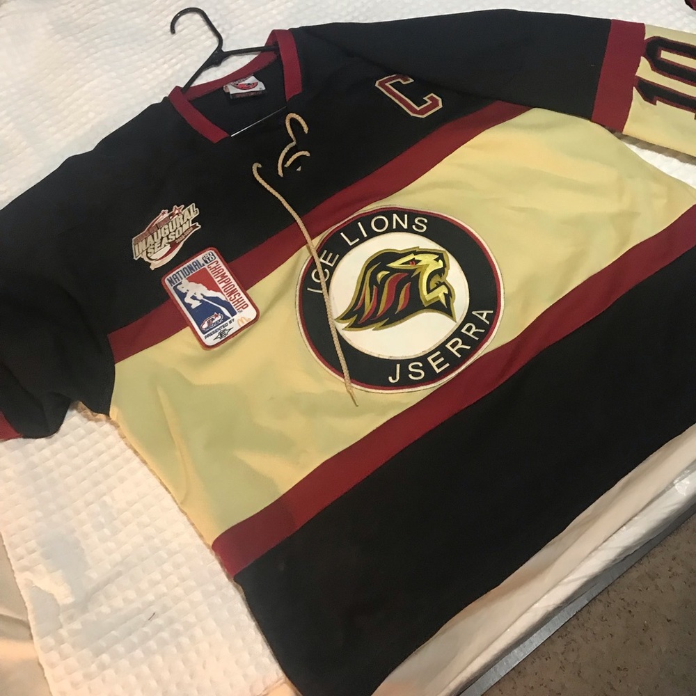 Custom hockey jersey. Wear it with hoodie